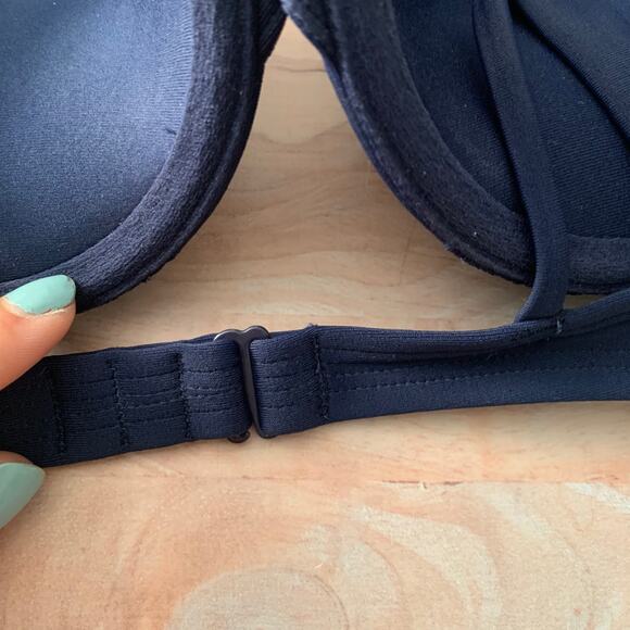 Aerie Navy Cup Cross Back Bikini Top SIZE 34B - Picture 7 of 7